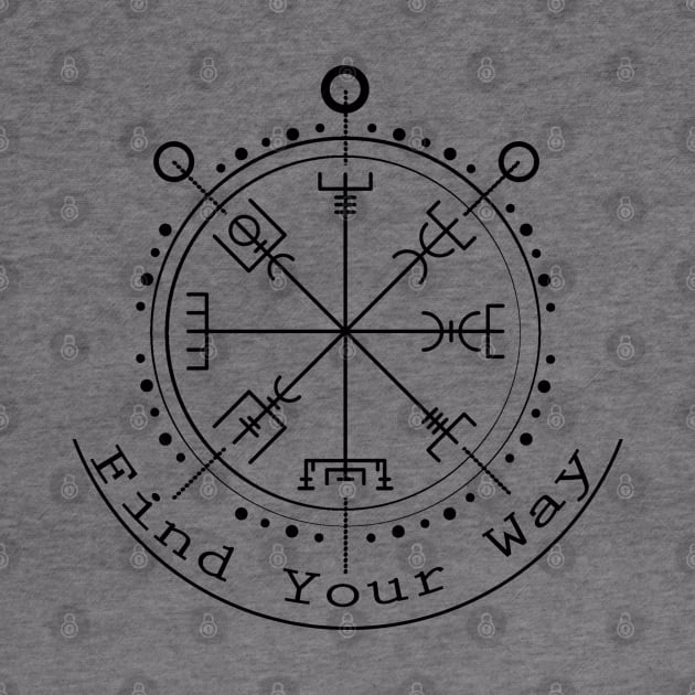 Find Your Way - Vegvisir by phxartisans